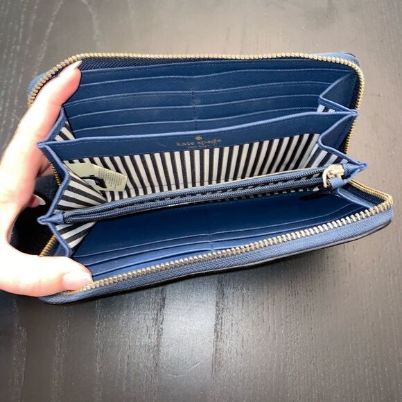 Kate Spade blue continental checkbook wallet - Picture 6 of 14